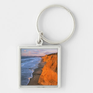 USA, California, Cliffs At Pescadero State Beach Key Ring