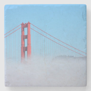 USA, California. Golden Gate Bridge In Morning Stone Coaster