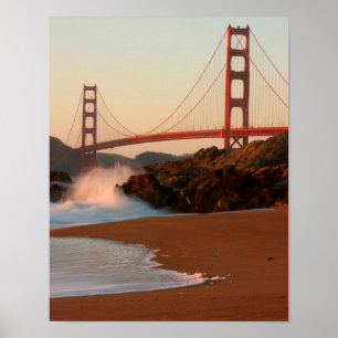 USA, California. Golden Gate Bridge View Poster
