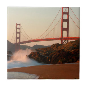 USA, California. Golden Gate Bridge View Tile