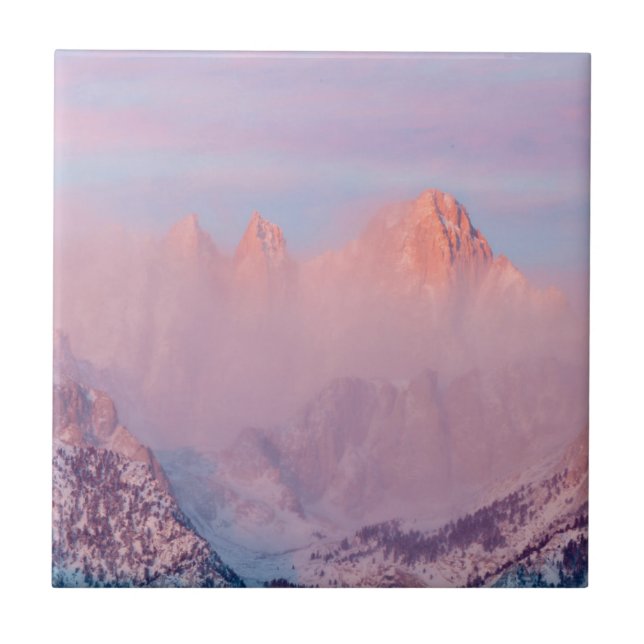USA, California, Lone Pine. Sunrise Tile (Front)
