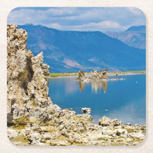 USA, California, Mono Lake South Tufa Reserve Square Paper Coaster
