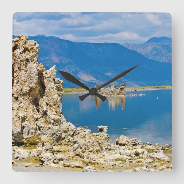 USA, California, Mono Lake South Tufa Reserve Square Wall Clock (Front)