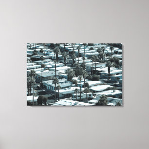 USA, California, Palm Springs. Trailer Park on Canvas Print