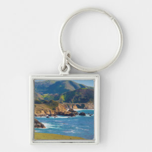 USA, California. Panorama Of Big Sur With Bixby Key Ring