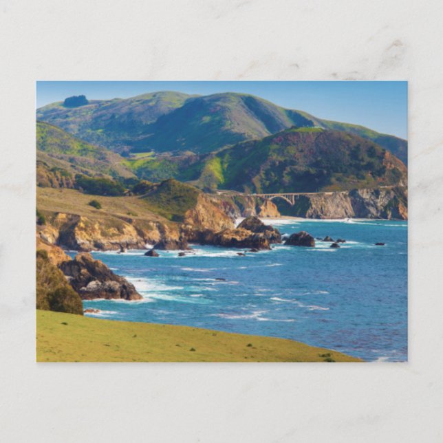 USA, California. Panorama Of Big Sur With Bixby Postcard (Front)