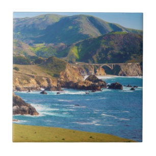 USA, California. Panorama Of Big Sur With Bixby Tile