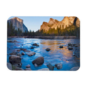 USA, California. Rocky Reflections In Merced Magnet
