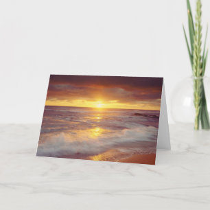 USA, California, San Diego. Sunset Cliffs beach Card