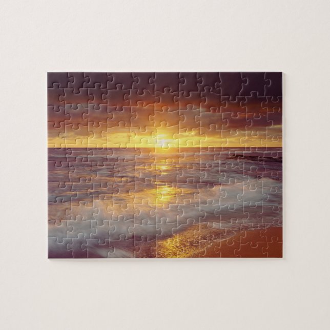 USA, California, San Diego. Sunset Cliffs beach Jigsaw Puzzle (Horizontal)