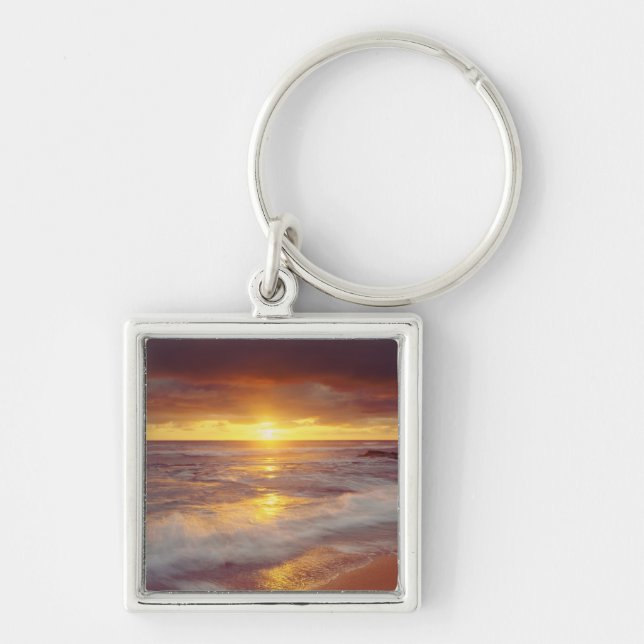 USA, California, San Diego. Sunset Cliffs beach Key Ring (Front)