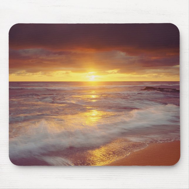USA, California, San Diego. Sunset Cliffs beach Mouse Mat (Front)