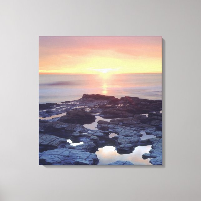 USA, California, San Diego. Sunset Cliffs tide Canvas Print (Front)