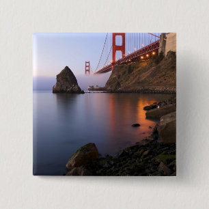 USA, California, San Francisco. Golden Gate 15 Cm Square Badge