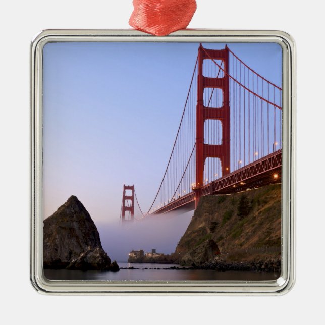 USA, California, San Francisco. Golden Gate 3 Metal Tree Decoration (Front)