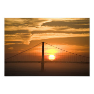 USA. California. San Francisco. Sun setting Photo Print