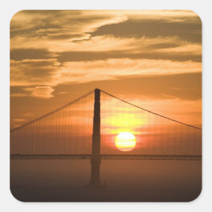 USA. California. San Francisco. Sun setting Square Sticker
