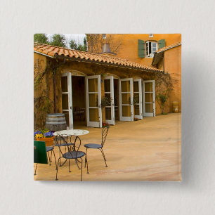USA, California, Sonoma Valley, Patio at Viansa 15 Cm Square Badge