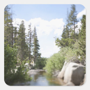 USA, California, Sonora Pass, Landscape with Square Sticker