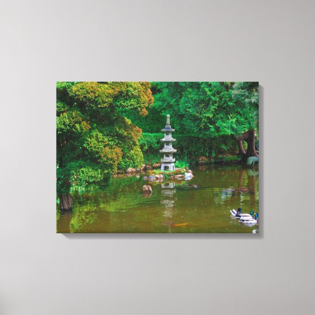 USA, California. View Of A Pond Canvas Print (Front)