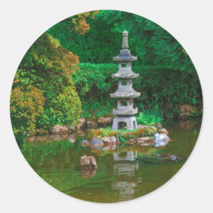 USA, California. View Of A Pond Classic Round Sticker