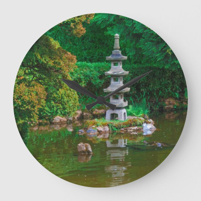 USA, California. View Of A Pond Large Clock (Front)