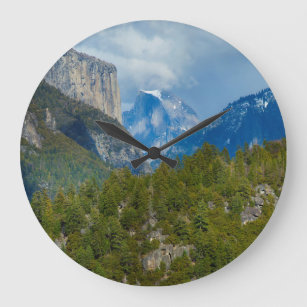 USA, California. View Of Half Dome In Yosemite Large Clock
