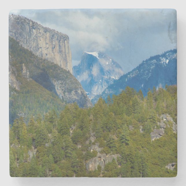 USA, California. View Of Half Dome In Yosemite Stone Coaster (Front)