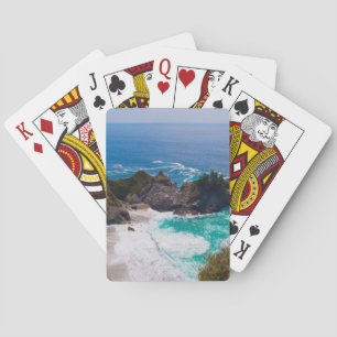 USA, California. View Of Mcway Falls Playing Cards