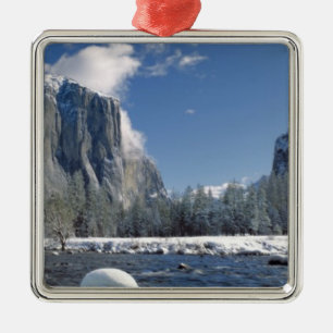 USA, California, Yosemite NP. The Merced River, Metal Tree Decoration