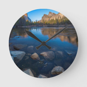 USA, California. Yosemite Valley View 2 Round Clock