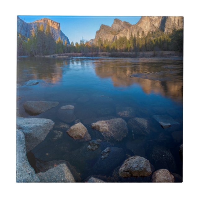 USA, California. Yosemite Valley View 2 Tile (Front)