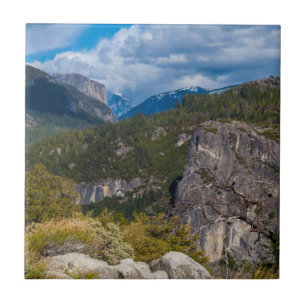 USA, California. Yosemite Valley Vista 2 Tile