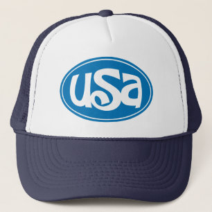 "USA" Calligraphy Trucker Hat