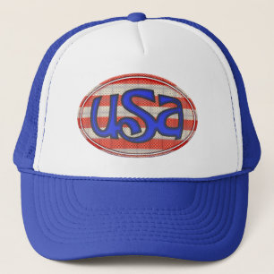 USA Calligraphy Trucker Hat