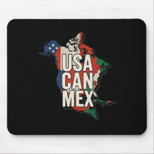 Usa Can Mex Soccer North America Football Fan Gift Mouse Mat