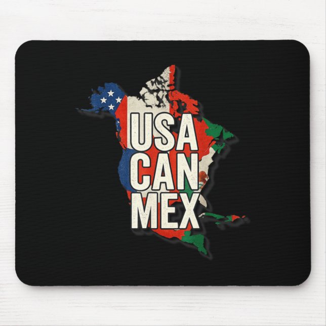 Usa Can Mex Soccer North America Football Fan  Mouse Mat (Front)