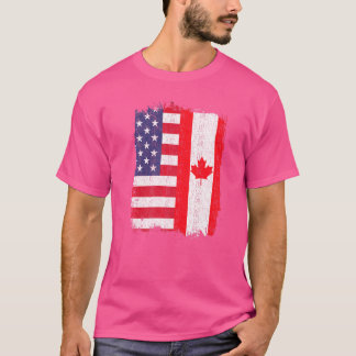 Usa Canada Flag American Canadian T-Shirt
