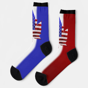 USA Canada Socks Custom US Canada Crew Socks