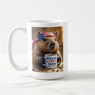 USA Capybara Barista - 'Patriotic Brew' Coffee Cup
