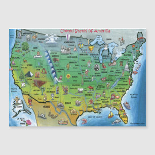 USA Cartoon Map