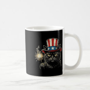 USA Cat 4th of July Men Women Kids Funny Patriotic Coffee Mug