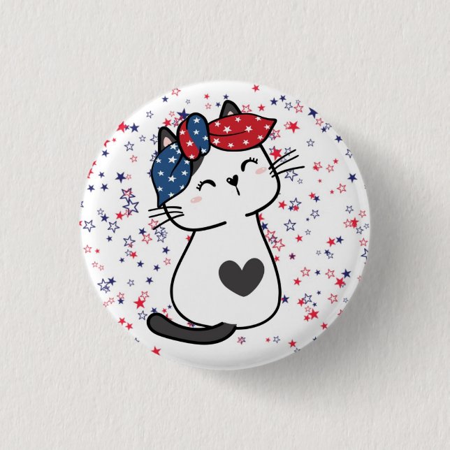USA Cat Pin - Childless Cat Ladies  (Front)