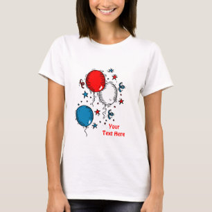 USA-Celebrate Red White Blue Balloons T-Shirt