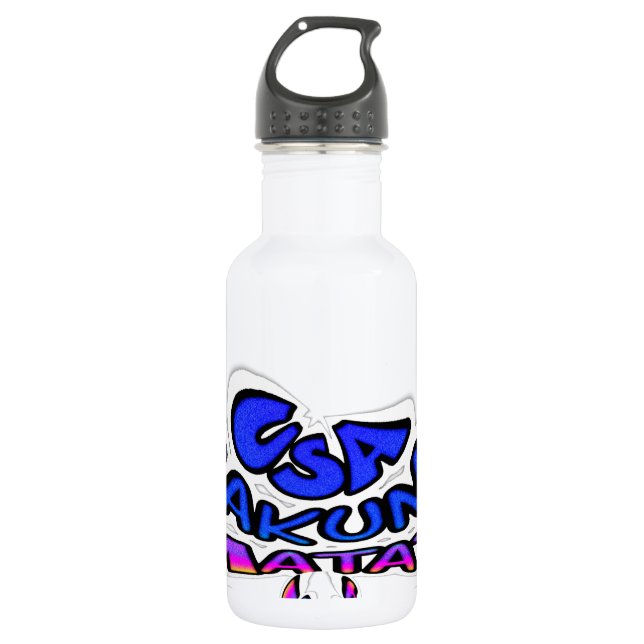 USA Celebration: Lovely Fun Text Art Dynamic Vibes 532 Ml Water Bottle (Front)