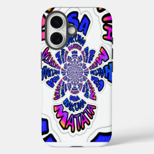 USA Celebration: Lovely Fun Text Dynamic Art iPhone 16 Case