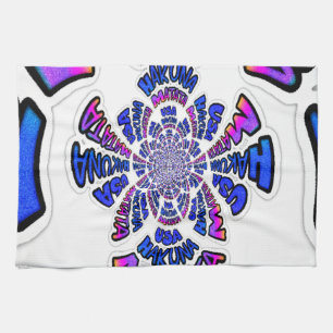 USA Celebration: Lovely Fun Text Dynamic Art Tea Towel