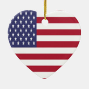 USA CERAMIC TREE DECORATION