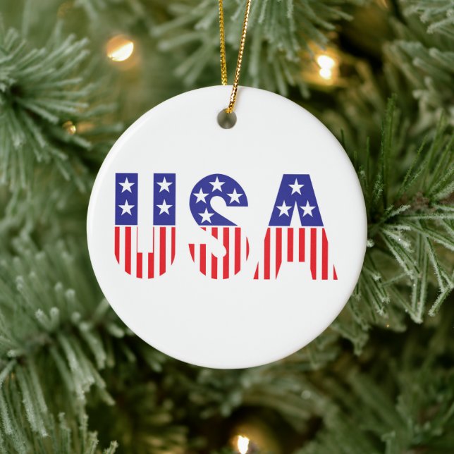 USA CERAMIC TREE DECORATION (Tree)
