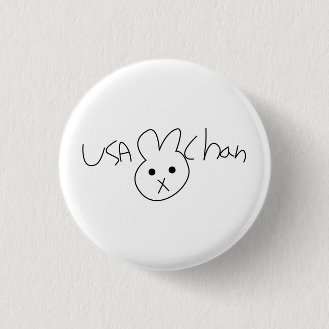 USA-CHAN Hetalia Button Badge (Front)